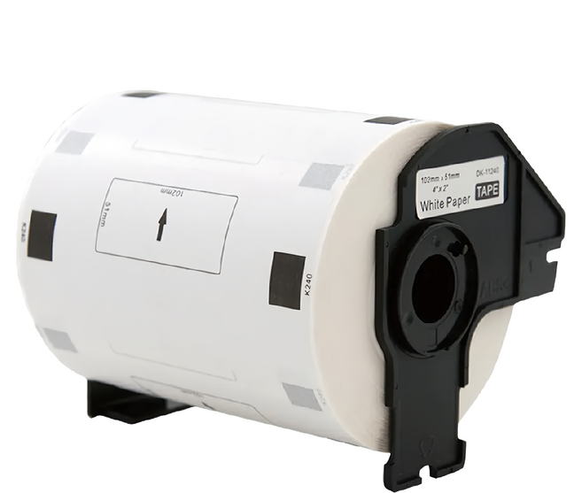 NEXTPAGE 台灣榮工 BROTHER 相容 DK-11240 定型標籤帶 適用於QL系列標籤機 600張, 51mm, 白底黑字