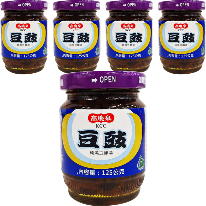 高慶泉 素食豆豉 純黑豆釀造, 125g, 5罐