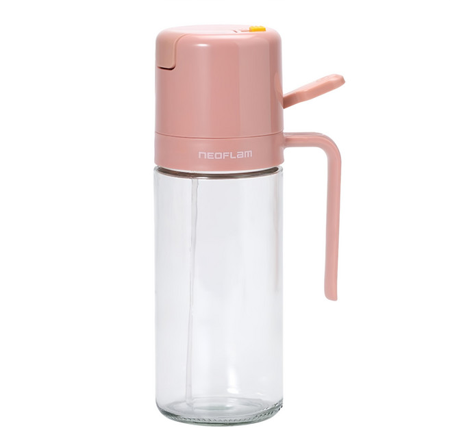NEOFLAM 台灣原廠公司貨 兩用玻璃油壺 蜜桃色, 550ml, 1個