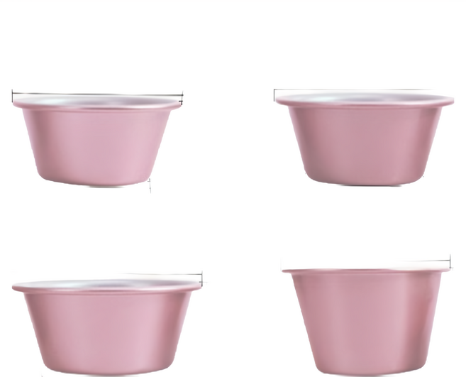 CHEFMADE 學廚 玫瑰金布丁模 Set 4件 重型碳鋼材質 防沾黏, 1組