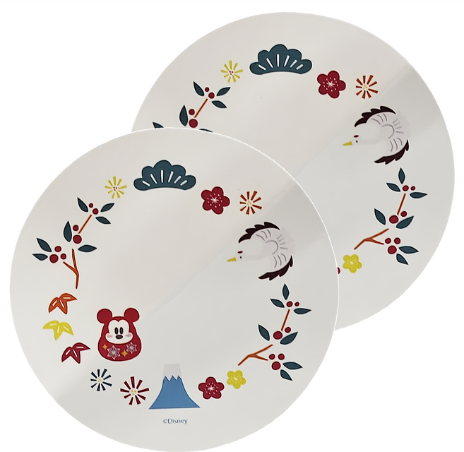 收納王妃 迪士尼 軟式杯墊 圓 2個, 米奇富士山, 1組