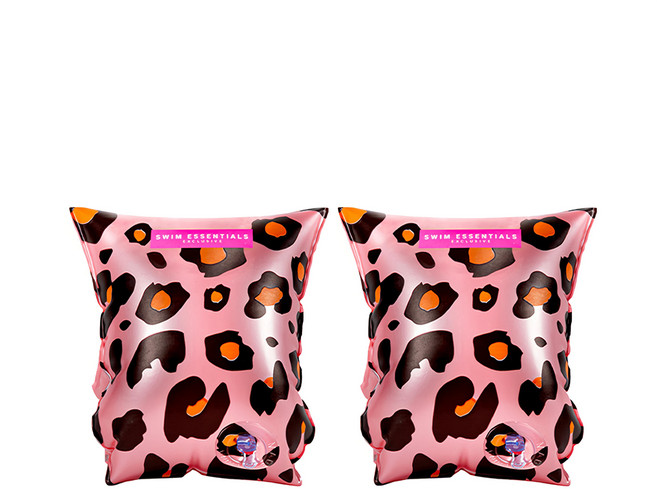 Swim Essentials 荷蘭 嬰幼兒充氣臂圈 0~2歲, 玫瑰金小花豹, 1組