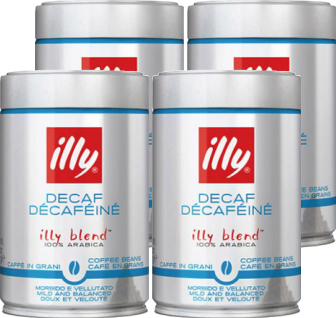 illy 意利咖啡 低咖啡因咖啡豆 全豆 無研磨, 咖啡豆(無研磨), 250g, 4罐