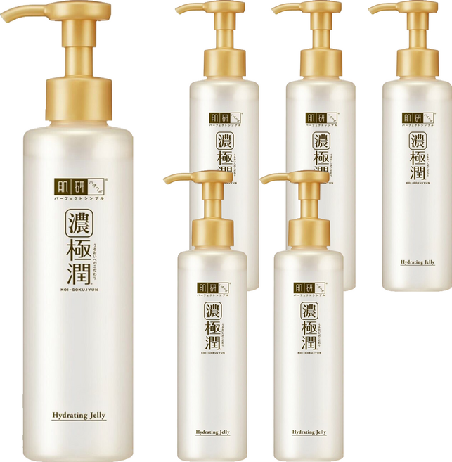HADALABO 肌研 台灣公司貨 極潤多效精華水感凝露, 180ml, 6瓶