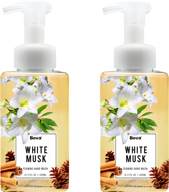 Bova 法柏精品香氛 香氛洗手慕斯 白麝香 450ml 溫和潔淨 保濕不乾澀, 2瓶