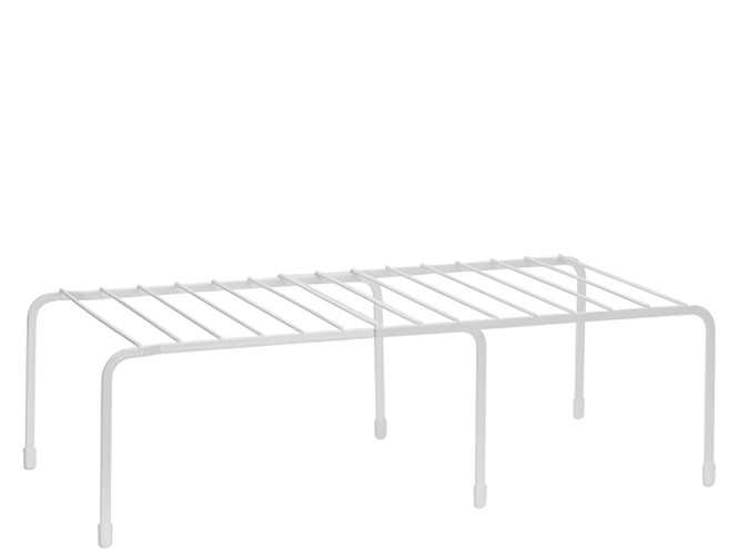 comet Home 長度可調節碗盤收納架, 1個, 白色