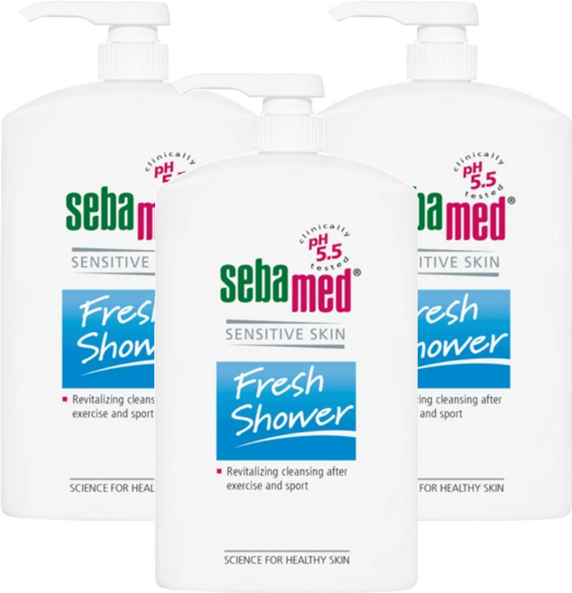 sebamed 施巴 運動沐浴乳 活力麝香, 1L, 3瓶