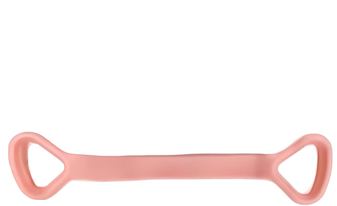 GUIA LA BRUNA 一體式健身瑜珈8字拉力繩, 1個, 淡粉色