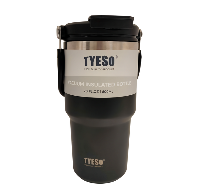 TYESO 泰碩 手提兩用保溫杯, 顏色隨機, 600ml, 1個