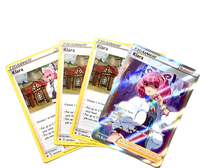 PoKeMoN 寶可夢 國際板 全圖 一張 半圖3張 全新袋裝商品 附鑑定卡套, 克拉拉, 1組