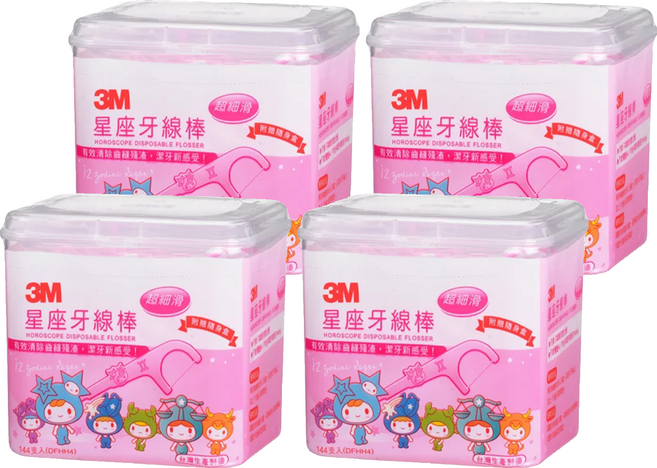 3M 星座牙線棒, 144支, 4盒