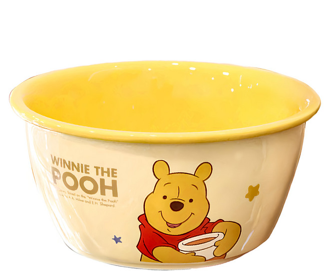 Winnie the Pooh 小熊維尼 樂趣米飯碗 4.75吋, 萌趣維尼熊 黃色, 1個