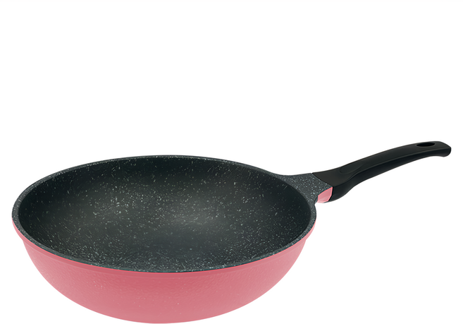PLUS PERFECT 理想 韓國晶鑽2代不沾炒鍋 無蓋 粉紅 741g, 28cm, 1個