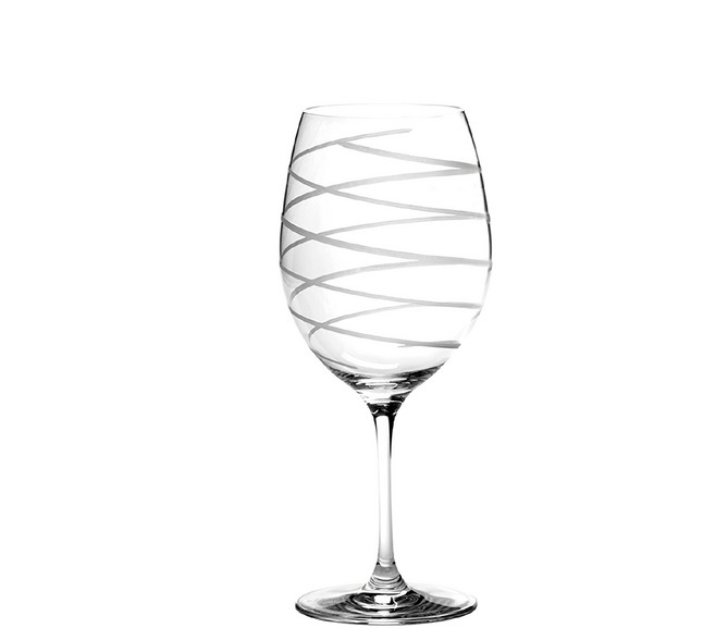 creativeTops 水晶玻璃紅酒杯 紋飾, 685ml, 1個