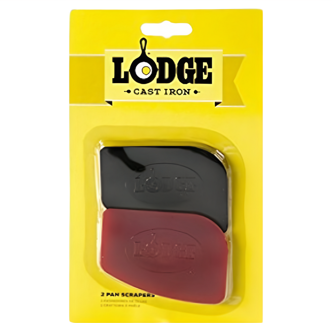 LODGE 鑄鐵鍋專用塑膠清潔刮片 2件組 輕鬆去除殘留物, 1組