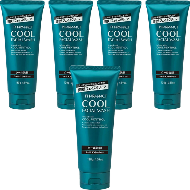 PHARMAACT COOL FACIAL WASH 薄荷洗面乳, 130g, 5件