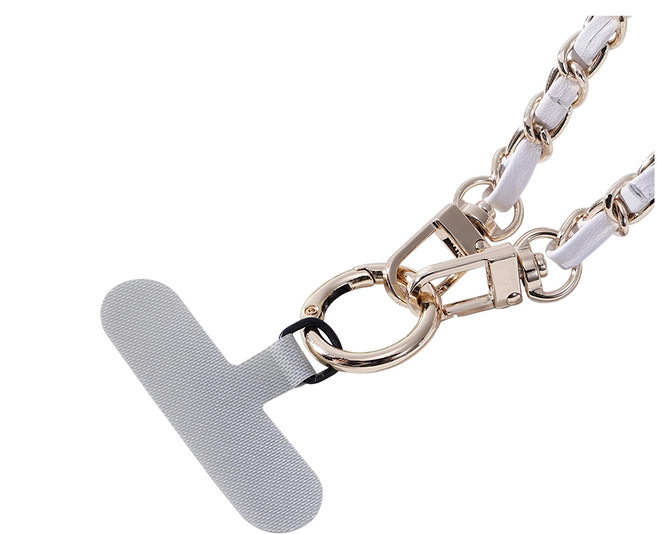 CITY BOSS 可調節式金屬手機掛繩組 - 堅固耐用 精緻薄型設計 簡易安裝, 純白色, 1組