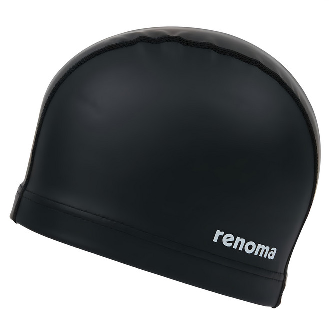 Renoma 成人基本款PU泳帽 RO-RC2C500, 黑色, 1個