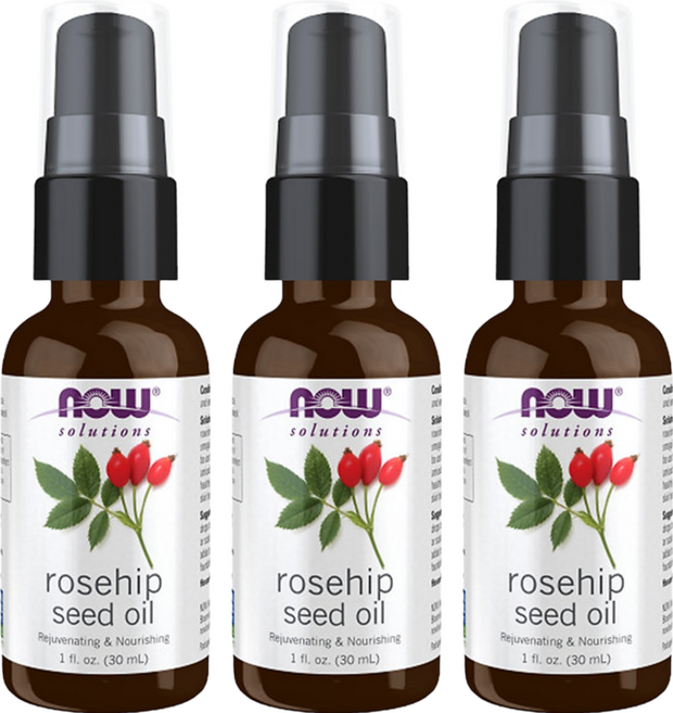 NOW Solutions 純玫瑰果保濕油 30ml, 3瓶
