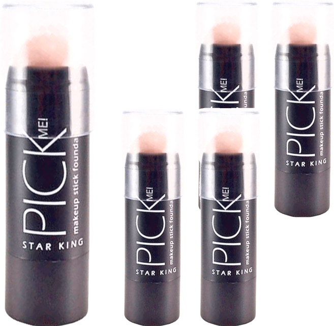 STAR KING 星之冠 輕薄裸光美顏粉底棒 8g, 01 淺粉膚, 5支