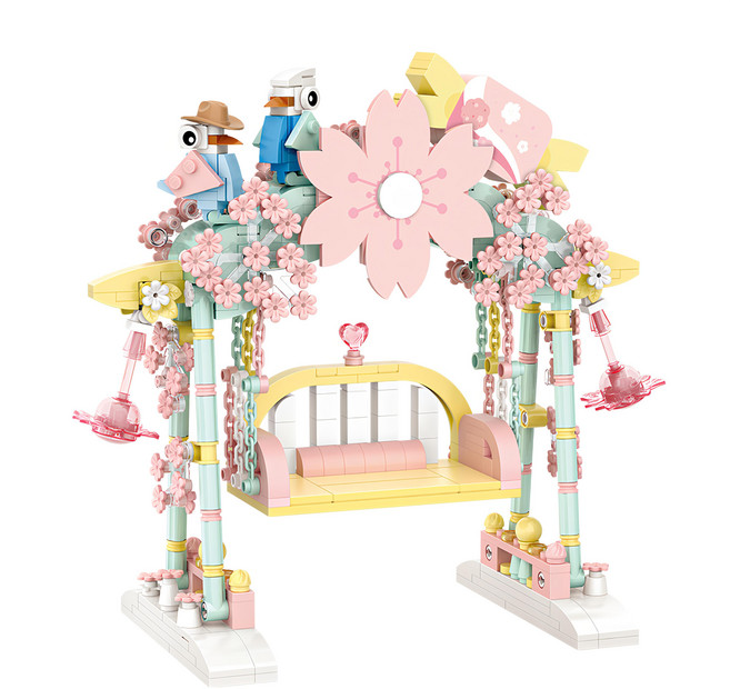 LoZ 微型迷你積木, 櫻花秋千 多色, 1盒