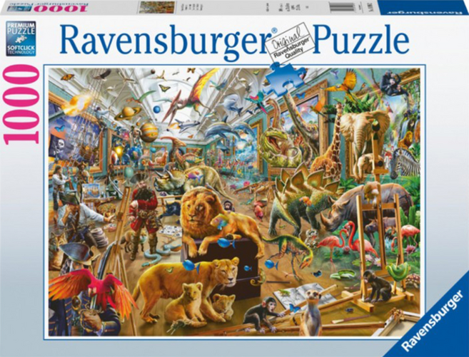 Ravensburger 維寶 拼圖 動物畫廊, 動物畫廊 多色, 1000片, 1盒