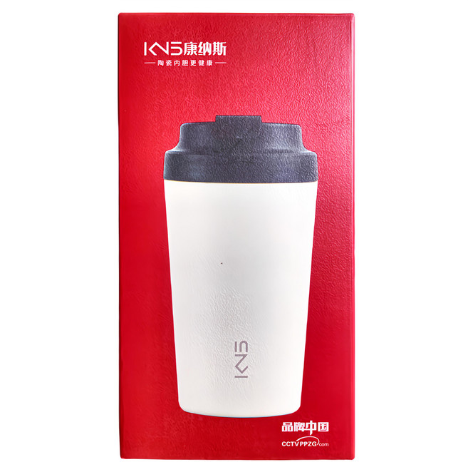 KNS 康納斯 清逸咖啡杯, 白色, 380ml, 1個