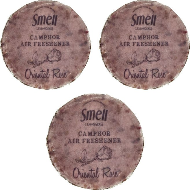 Smell Lemongrass 樟腦香氛磚 玫瑰, 15g, 3個