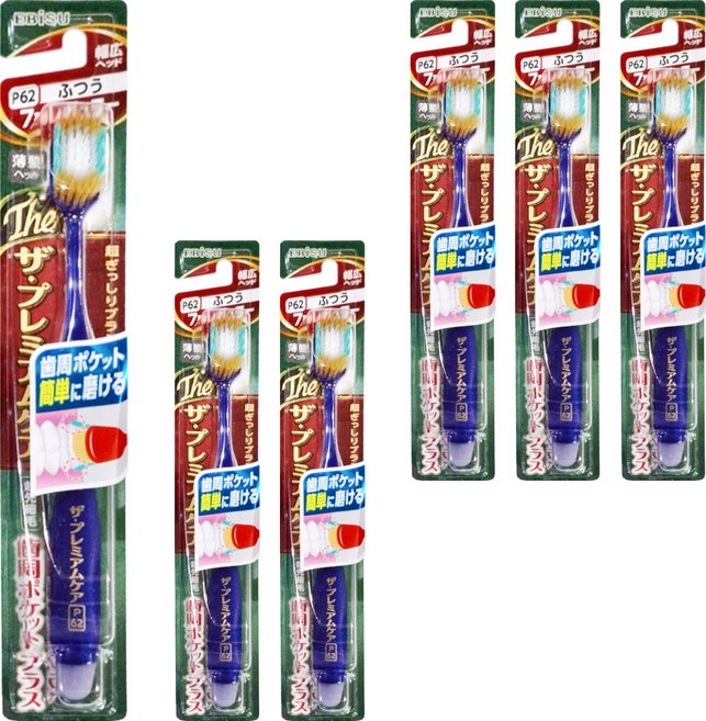 EBiSU 惠百施 優質倍護 寬頭標準刷毛7列48束 牙刷, 1入, 6支