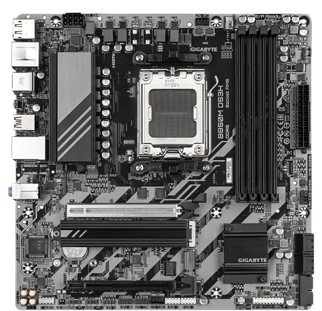 GIGABYTE 技嘉科技 AMD主機板, B850M DS3H, 4個