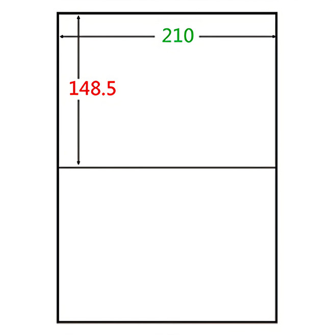 鶴屋 A4三用電腦標籤 B149210 210 x 148.5mm 18號, 2格, 105張