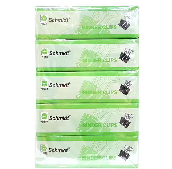 司密特黑色長尾夾 32mm, 大, 12個, 5盒