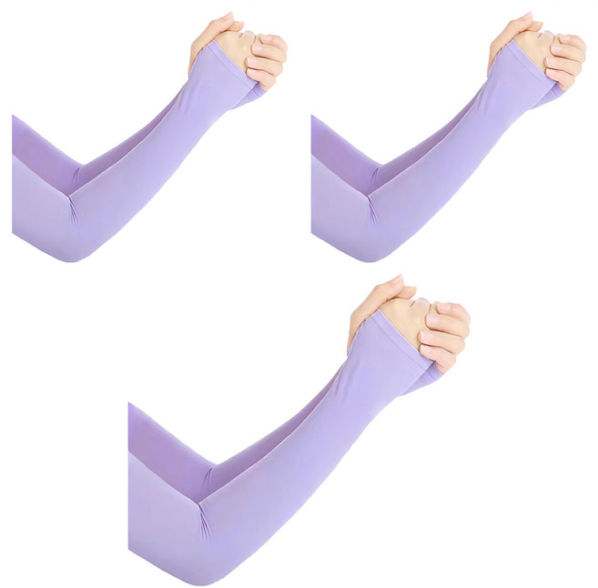 Amiss 機能感 台灣製防曬涼感袖套 UPF50+, 紫色, 3雙