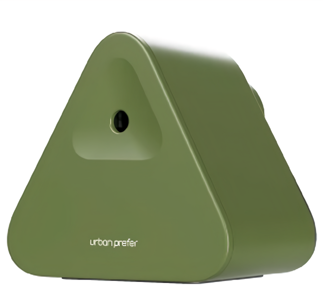 urban prefer SUMO 三角削筆機 自動進退筆 集屑盒設計 防止漏屑 日本G-Mark設計獎 三角重心設計 穩定不易翻覆, 墨綠色, 1個