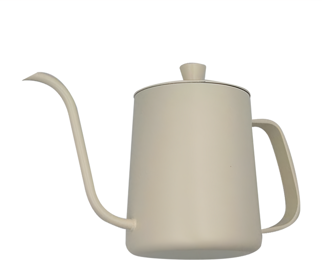 LifeShopping 不鏽鋼手沖咖啡壺 600ml 304不鏽鋼, 壺身 + 壺蓋, 1個