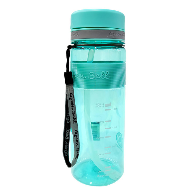 Green Bell 綠貝 直身吸管太空壺, 綠色, 800ml, 1個