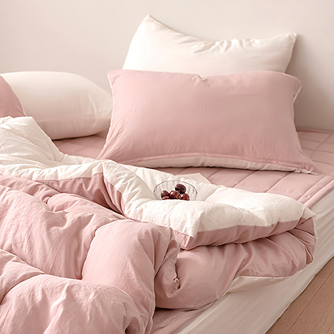 shez Home 奶昔系列 可水洗棉被+枕頭套組