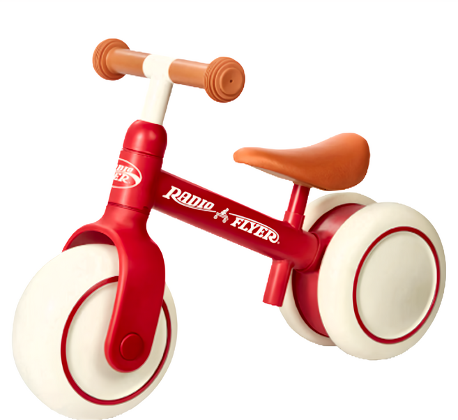 RADIO FLYER 小飛鵝平衡車 Pedal-Free Beginner Bike 適用年齡：1-3 歲, 白色 + 紅色, 1個