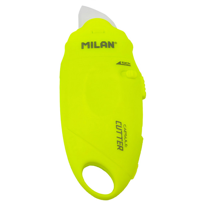 MILAN 安全隨行陶瓷美工刀 34g, 果凍黃, 1支