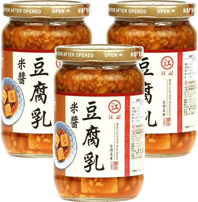 江記 米醬豆腐乳, 380g, 3罐