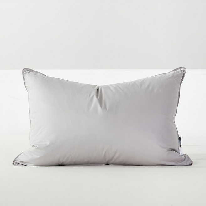La Pomme 歐波萊棉質羽絨枕 淺灰色 1入 50 x 70 cm, 1個