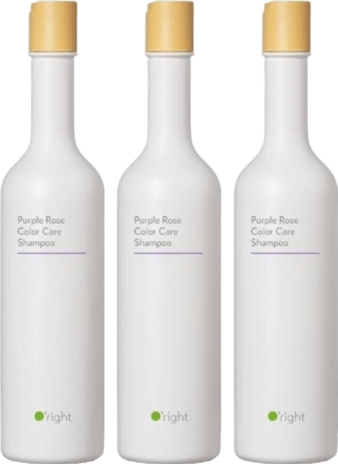 O'right 歐萊德 紫玫瑰護色洗髮精, 400ml, 3瓶