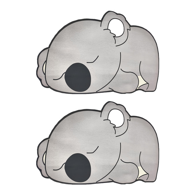 咪咪購物 矽藻土軟地墊 加厚款 造型款 2片, 無尾熊