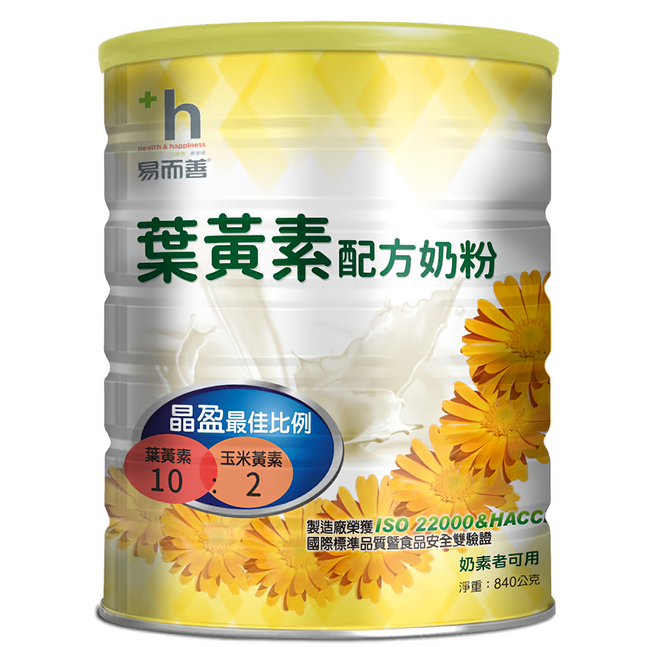 易而善 葉黃素配方奶粉, 840g, 1罐