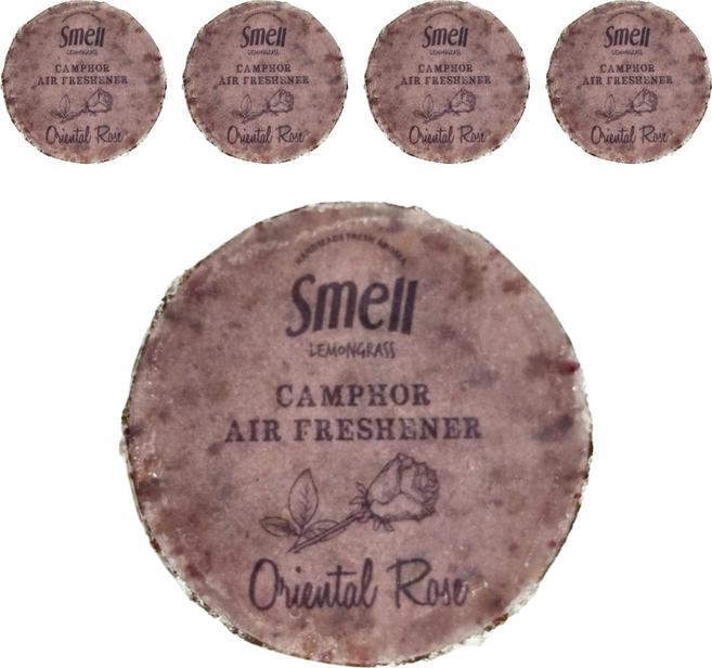 Smell Lemongrass 樟腦香氛磚 玫瑰, 15g, 5個