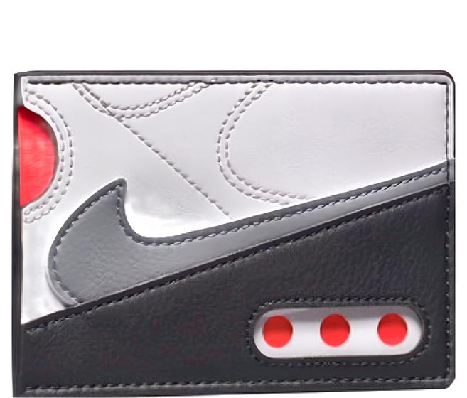 NIKE 耐吉 ICON AIR FORCE 1卡片夾 NIKE N1009740068OS, 灰色 + 黑色 + 紅色, 1個