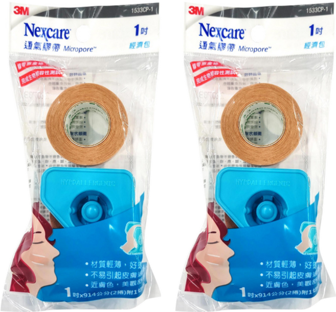 3M Nexcare 膚色膠帶 1吋 1533CP-1, 2組
