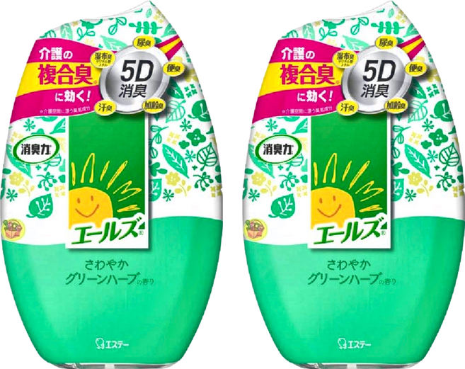 ST 雞仔牌 部屋消臭力 抗尿味體臭 清爽綠草香, 400ml, 2個