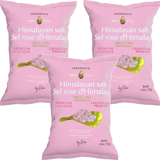 INESSENCE 洋芋片 喜馬拉雅粉紅岩鹽風味, 125g, 3包