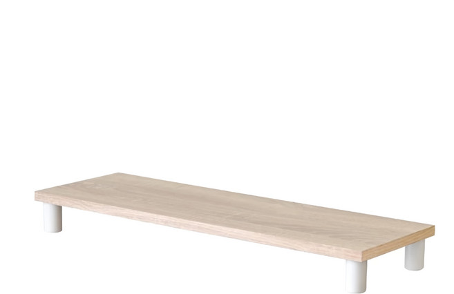 HOPMA 合馬家具 加寬桌上螢幕架 雙入 60cm 螢幕主機二用架, 淺橡木 漂流木